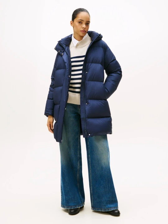 Zdjęcie produktu Tommy Hilfiger Puchowy płaszcz granatowy