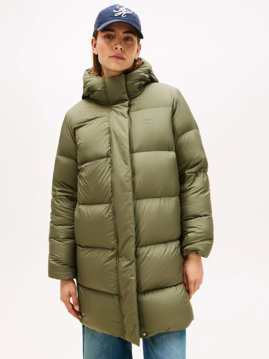 Zdjęcie produktu Tommy Hilfiger Puchowy płaszcz oliwkowy