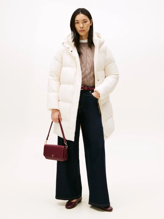 Zdjęcie produktu Tommy Hilfiger Puchowy płaszcz ecru