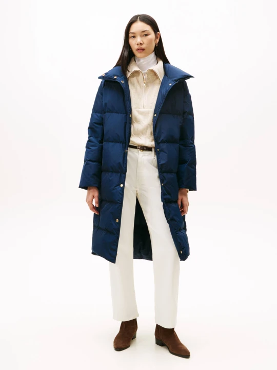 Zdjęcie produktu Tommy Hilfiger Puchowy płaszcz granatowy