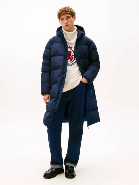 Zdjęcie produktu Tommy Hilfiger Puchowy płaszcz granatowy