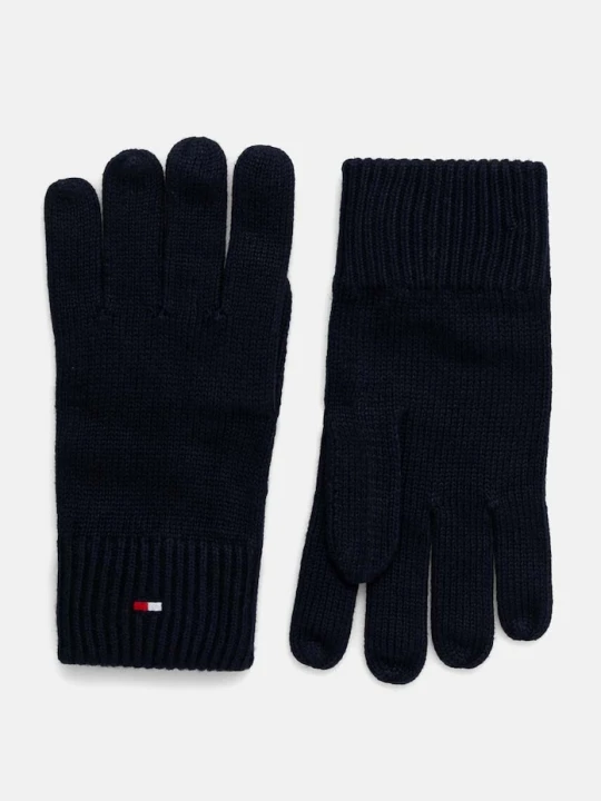 Zdjęcie produktu Tommy Hilfiger rękawiczki męskie z dodatkiem kaszmiru granatowy