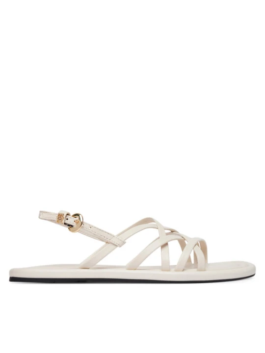 Zdjęcie produktu Tommy Hilfiger Sandały Flat Strappy FW0FW09220 Kremowy