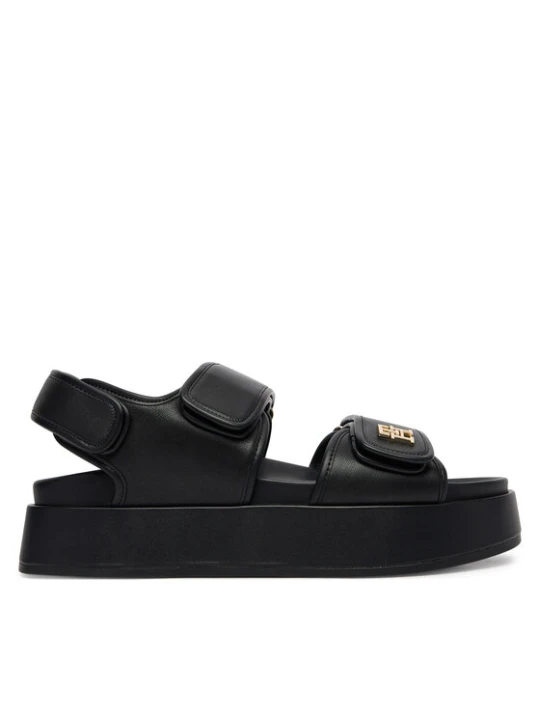 Zdjęcie produktu Tommy Hilfiger Sandały Leather Sporty Platform Sandal FW0FW09119 Czarny