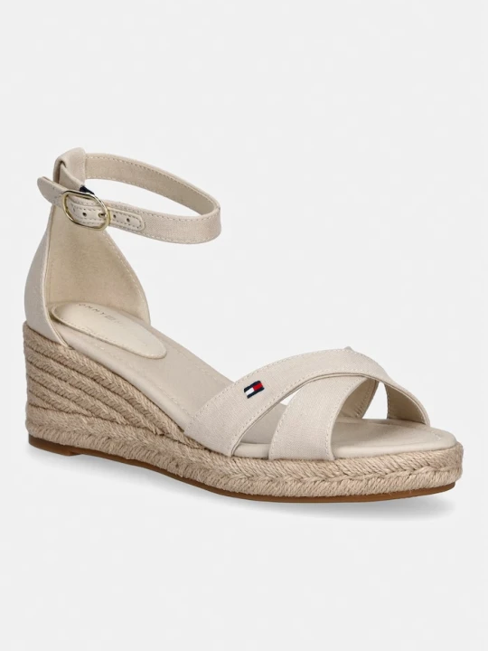 Zdjęcie produktu Tommy Hilfiger sandały na koturnie MID WEDGE ESPAD X CROSS beżowy