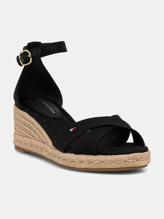 Zdjęcie produktu Tommy Hilfiger sandały na koturnie MID WEDGE ESPAD X CROSS czarny