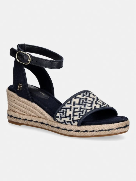 Zdjęcie produktu Tommy Hilfiger sandały na koturnie TH MID ESPAD WEDGE JACQUARD granatowy