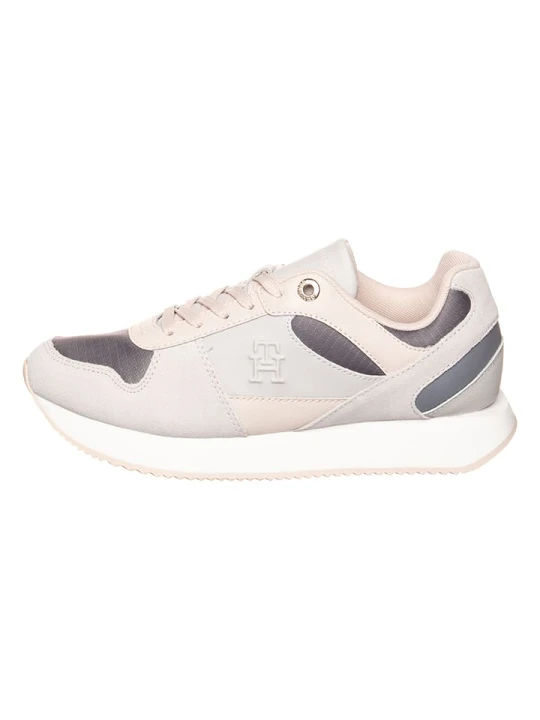 Zdjęcie produktu Tommy Hilfiger Shoes Skórzane sneakersy w kolorze szaro-jasnoróżowym rozmiar: 38