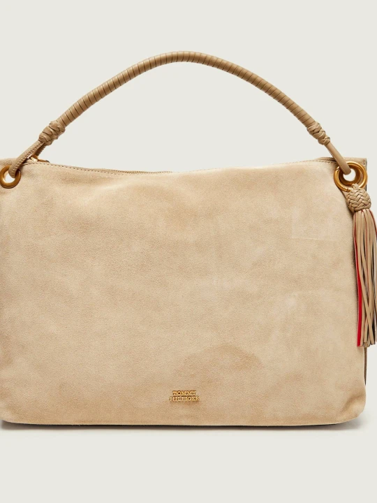Zdjęcie produktu Tommy Hilfiger Shopperka | zamsz beżowy