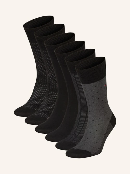 Zdjęcie produktu Tommy Hilfiger Skarpety, 6 Par, Z Pudełkiem Prezentowym schwarz 002 BLACK