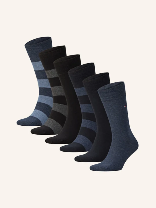 Zdjęcie produktu Tommy Hilfiger Skarpety Rugby, 6 Par schwarz 001 BLUE BLACK COMBO