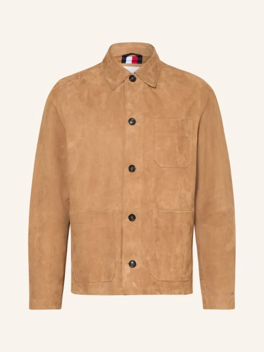 Zdjęcie produktu Tommy Hilfiger Skórzana Kurtka braun BRĄZOWY