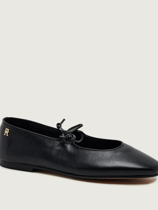 Zdjęcie produktu Tommy Hilfiger Skórzane baleriny Mary Jane czarny