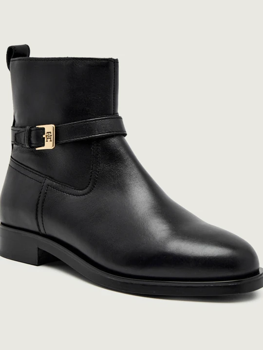 Zdjęcie produktu Tommy Hilfiger Skórzane botki czarny
