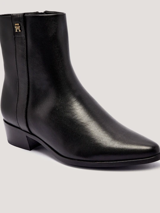 Zdjęcie produktu Tommy Hilfiger Skórzane botki czarny