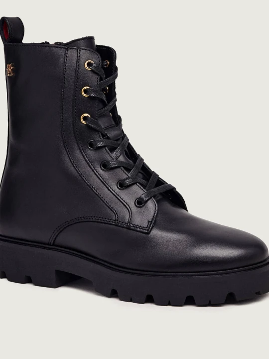 Zdjęcie produktu Tommy Hilfiger Skórzane botki czarny