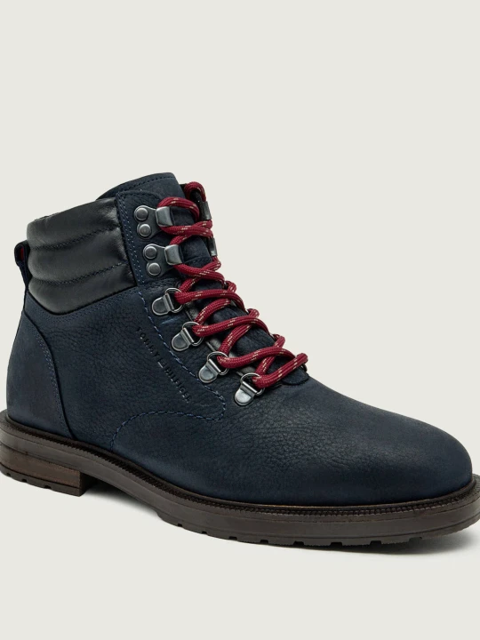 Zdjęcie produktu Tommy Hilfiger Skórzane buty wysokie granatowy