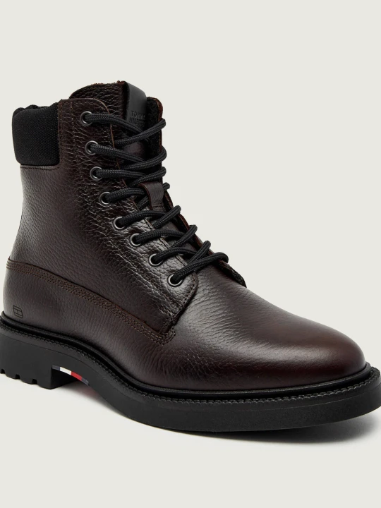 Zdjęcie produktu Tommy Hilfiger Skórzane buty wysokie brązowy