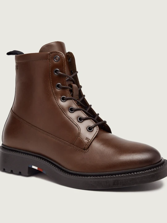 Zdjęcie produktu Tommy Hilfiger Skórzane buty wysokie Corporate brązowy