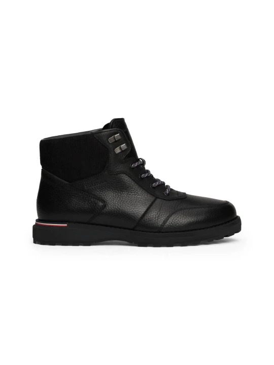 Zdjęcie produktu Tommy Hilfiger Skórzane buty wysokie CORPORATE WARM OUTDOOR LTH BOOT czarny