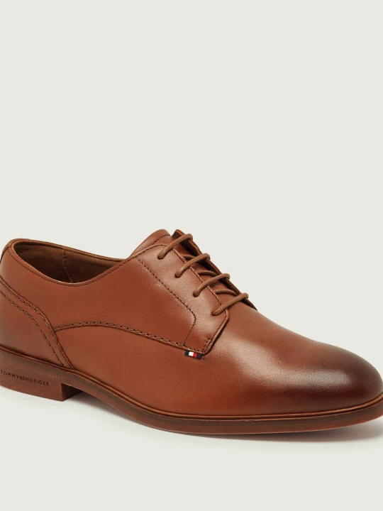 Zdjęcie produktu Tommy Hilfiger Skórzane derby brązowy
