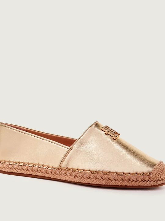 Zdjęcie produktu Tommy Hilfiger Skórzane espadryle złoty