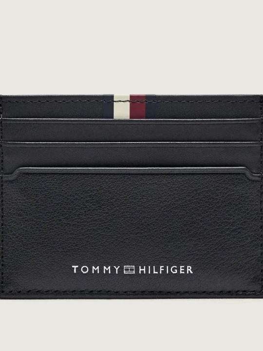 Zdjęcie produktu Tommy Hilfiger Skórzane etui na karty czarny