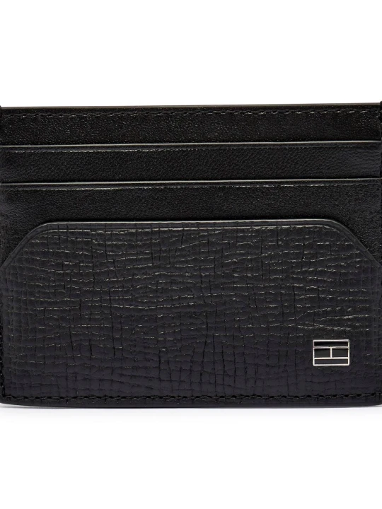 Zdjęcie produktu Tommy Hilfiger Skórzane etui na karty czarny