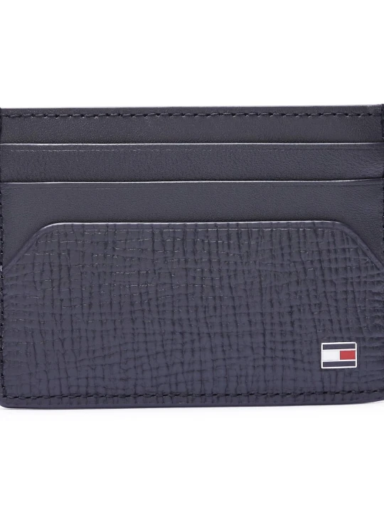 Zdjęcie produktu Tommy Hilfiger Skórzane etui na karty granatowy