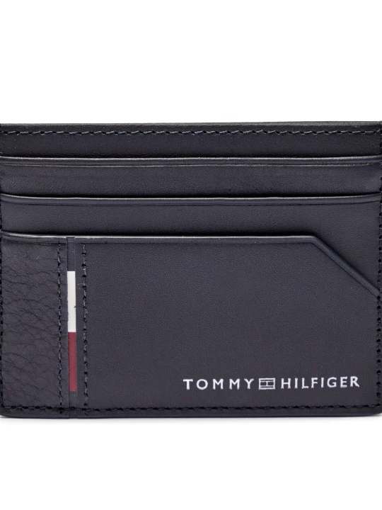 Zdjęcie produktu Tommy Hilfiger Skórzane etui na karty granatowy