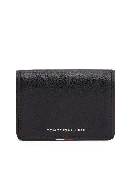 Zdjęcie produktu Tommy Hilfiger Skórzane etui na karty Corp czarny