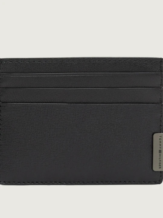 Zdjęcie produktu Tommy Hilfiger Skórzane etui na karty HARDWARE czarny