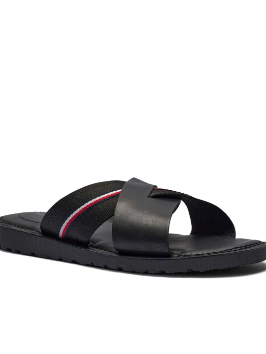 Zdjęcie produktu Tommy Hilfiger Skórzane klapki CRISS czarny