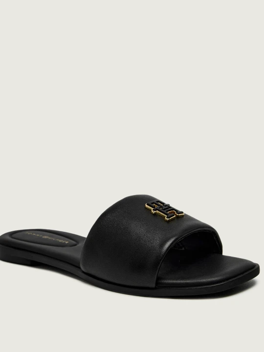 Zdjęcie produktu Tommy Hilfiger Skórzane klapki HARDWARE czarny