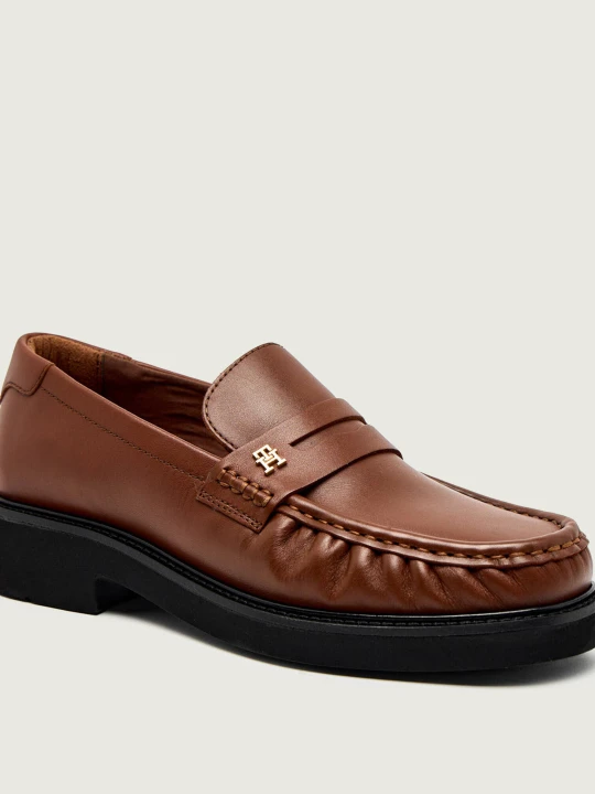 Zdjęcie produktu Tommy Hilfiger Skórzane loafersy brązowy