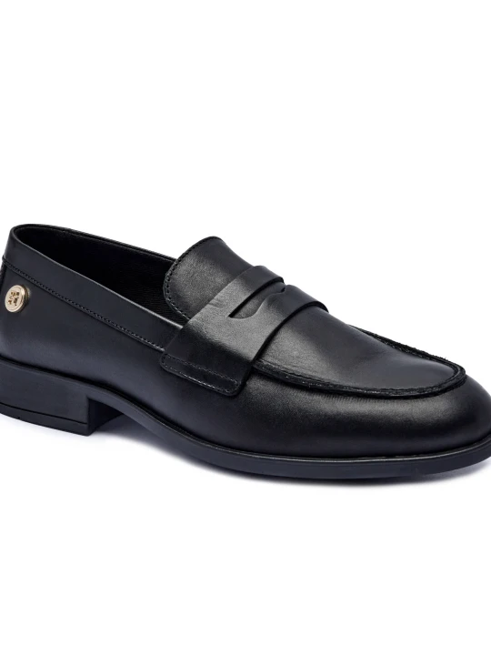Zdjęcie produktu Tommy Hilfiger Skórzane loafersy czarny
