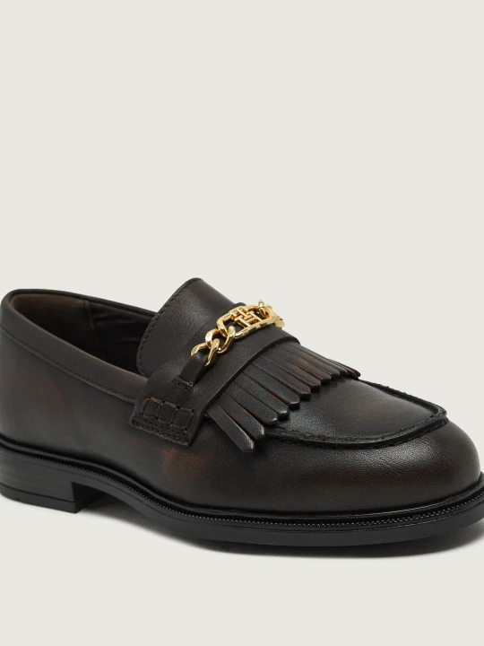 Zdjęcie produktu Tommy Hilfiger Skórzane loafersy brązowy