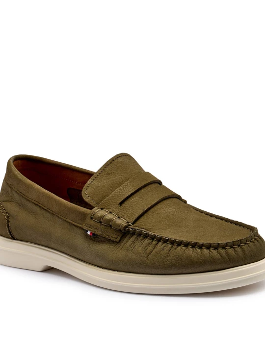 Zdjęcie produktu Tommy Hilfiger Skórzane loafersy NUBUCK khaki