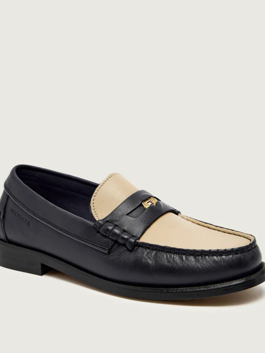 Zdjęcie produktu Tommy Hilfiger Skórzane mokasyny PENNY CRUST TH x F.C. Liverpool granatowy