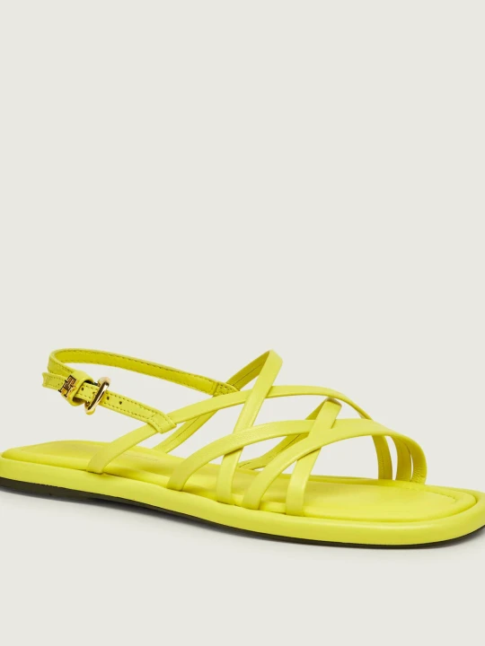 Zdjęcie produktu Tommy Hilfiger Skórzane sandały limonkowy