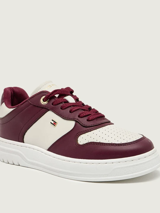 Zdjęcie produktu Tommy Hilfiger Skórzane sneakersy bordowy