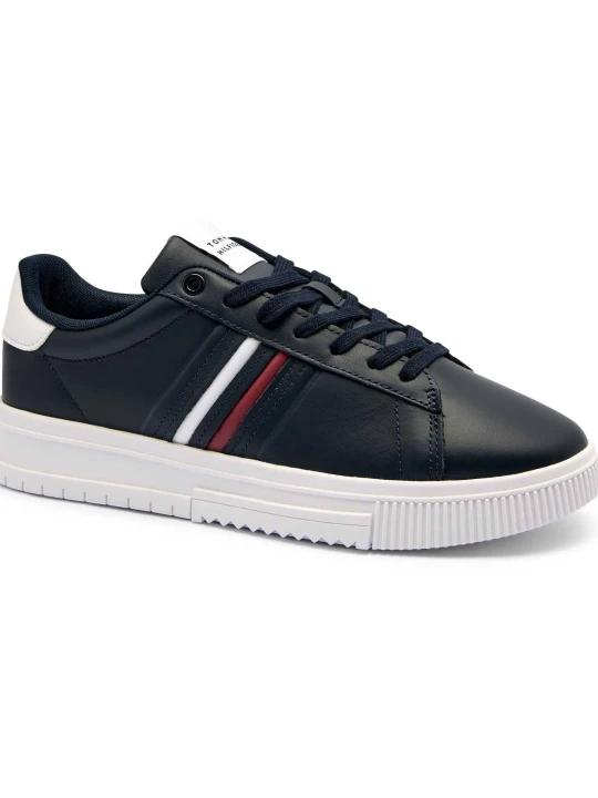 Zdjęcie produktu Tommy Hilfiger Skórzane sneakersy granatowy