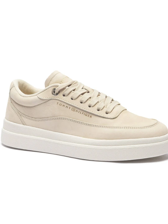 Zdjęcie produktu Tommy Hilfiger Skórzane sneakersy kremowy