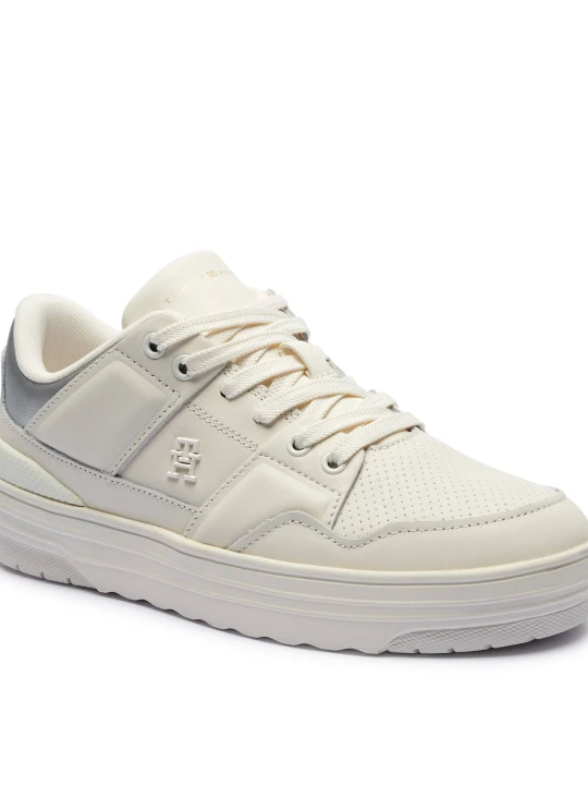 Zdjęcie produktu Tommy Hilfiger Skórzane sneakersy ecru