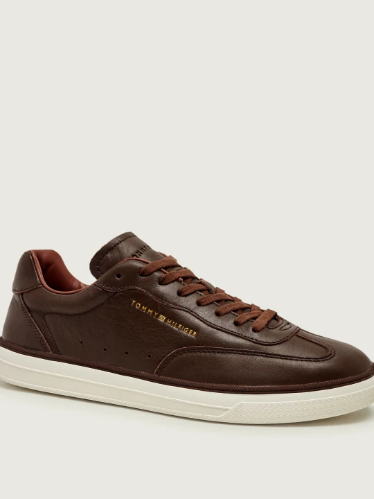 Zdjęcie produktu Tommy Hilfiger Skórzane sneakersy brązowy