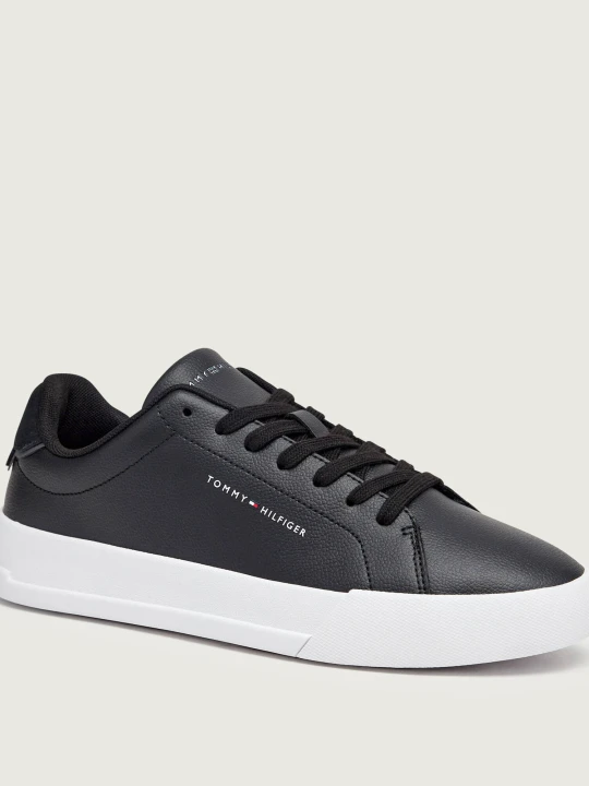 Zdjęcie produktu Tommy Hilfiger Skórzane sneakersy Court Core | zamsz czarny