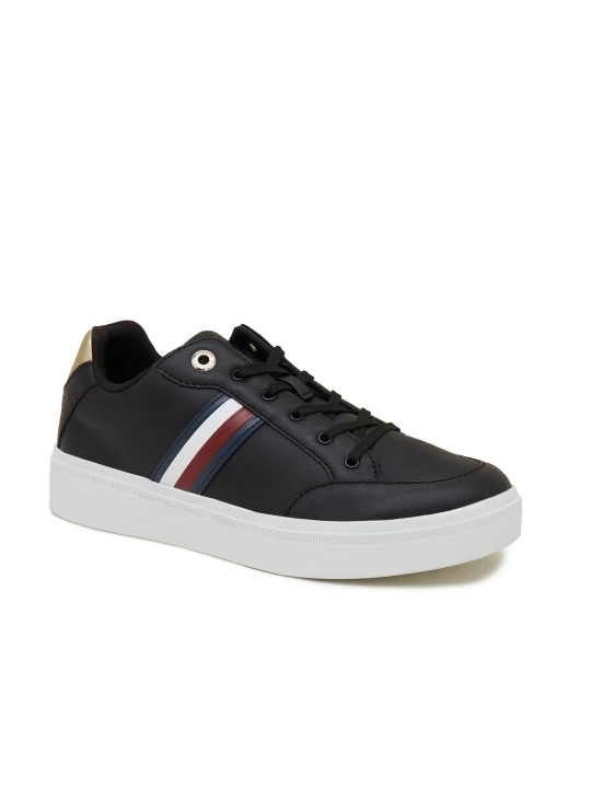 Zdjęcie produktu Tommy Hilfiger Skórzane sneakersy ELEVATED GLOBAL STRIPES czarny