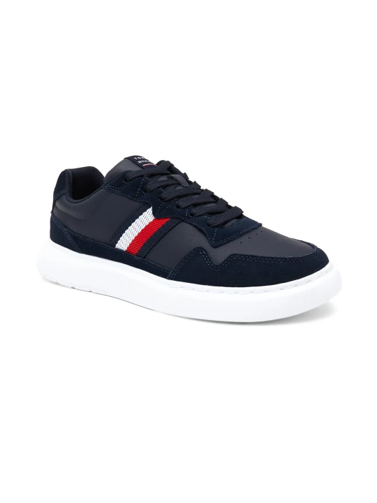 Zdjęcie produktu Tommy Hilfiger Skórzane sneakersy LIGHTWEIGHT LEATHER MIX CUP granatowy