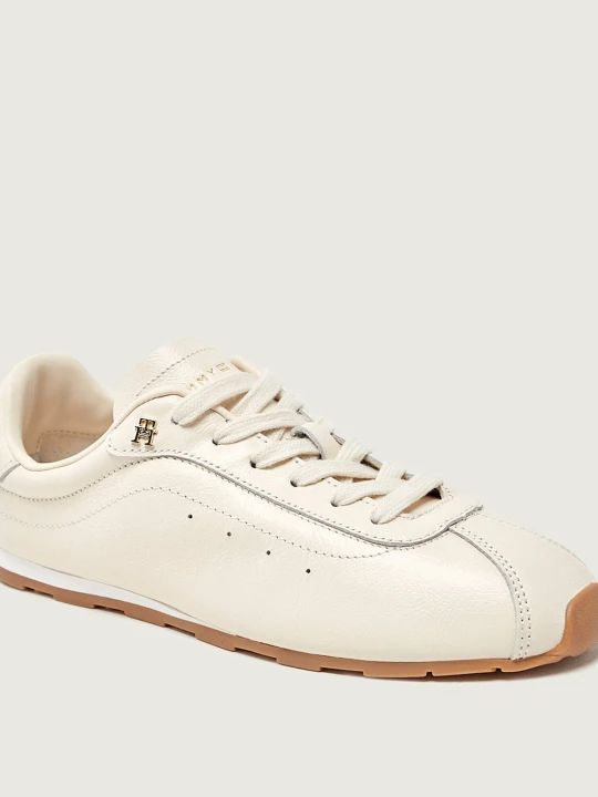 Zdjęcie produktu Tommy Hilfiger Skórzane sneakersy LOW PROFILE RUNNER beżowy