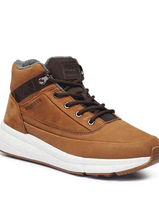 Zdjęcie produktu Tommy Hilfiger Skórzane sneakersy NUBUCK brązowy